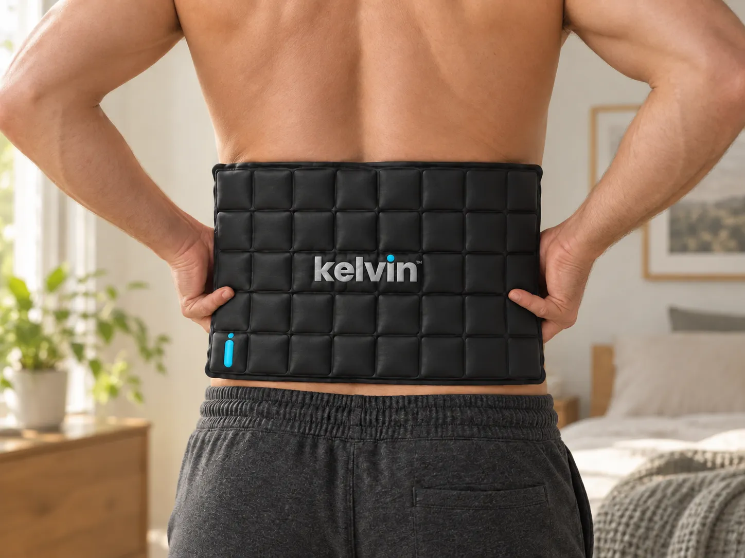 Kelvin® pad worn against the lower back at home
